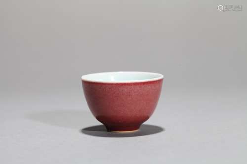 Red tea cup Chinese Qing Dynasty