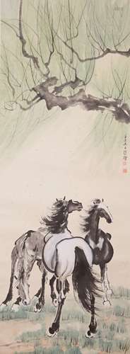 Xu Beihong(徐悲鴻)Three horses