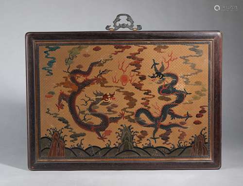 A painted screen Chinese Qing Dynasty