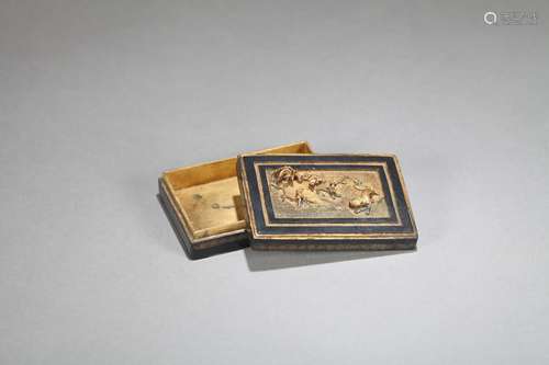 Copper gold-plated box Chinese Qing Dynasty