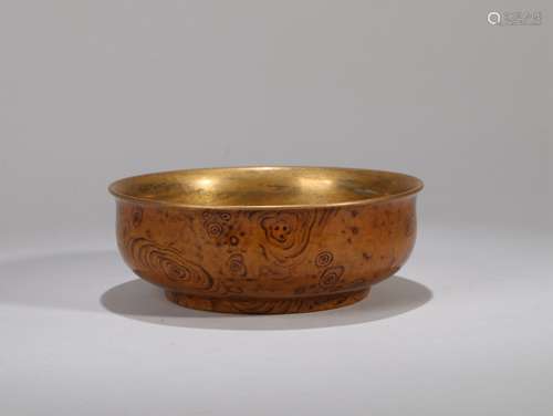 Wood grain porcelain bowl Chinese Qing Dynasty