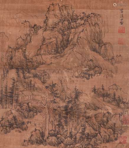 Lan Ying(藍瑛)Landscape painting