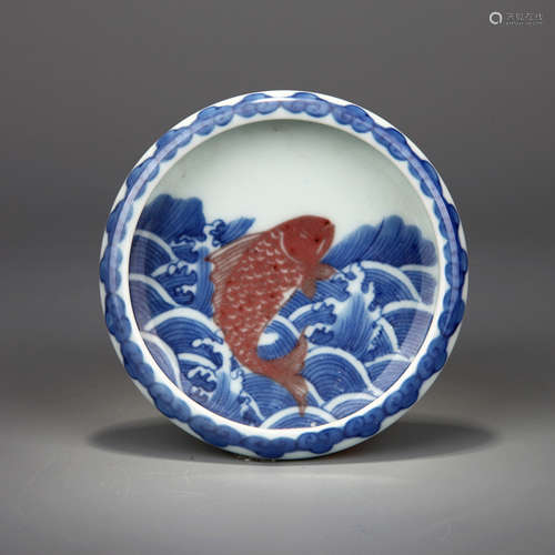 Carp pattern porcelain Chinese Qing Dynasty