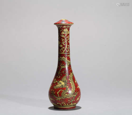 Red dragon brush Chinese Ming Dynasty