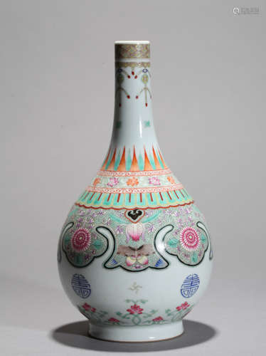 Colored vases from Qing Dynasty China