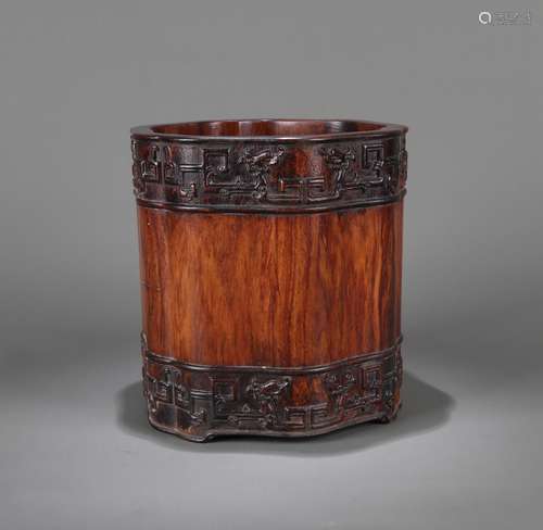 Wooden pen holder Chinese Qing Dynasty