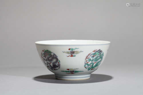 Dragon patterned bowl Qing Dynasty