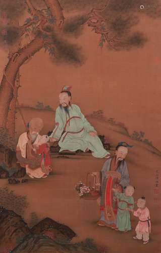 Lu Zhi(陸治)Three Immortals