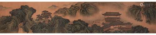 Yuan Jiang(袁江) landscape paintingscroll