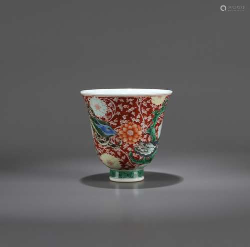 Colored patterned cup Qing Dynasty Qing Dynasty