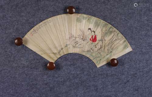 汪圻(1776-1840) 双美读书图