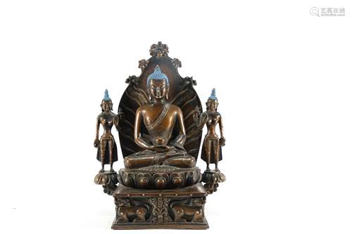 Alloy Copper Bronze Shakyamuni Buddha Figure