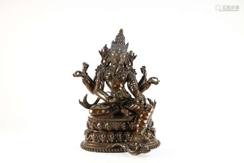 Alloy Copper Bronze Ganesha Figure Statue