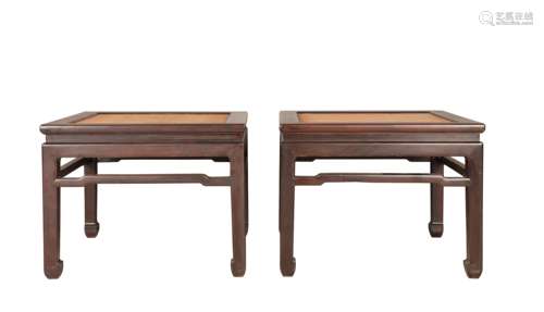 Pair of Chinese Red Sandalwood Table