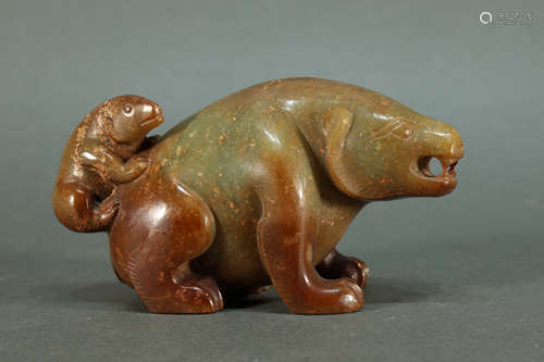 Jade Bear Figure