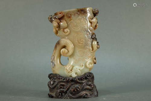 Jade Dragon Pattern Cup