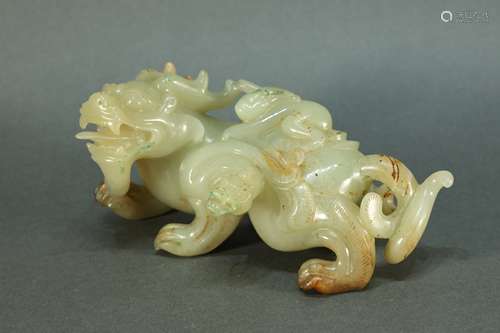 Jade Beast with Man Figure