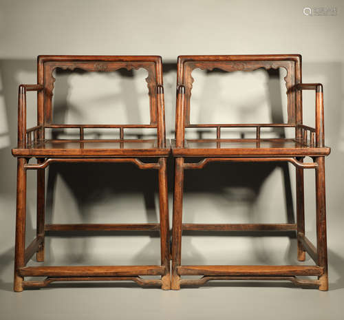 Pair of Huanghuali Wood Chair