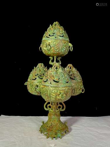 Chinese Bronze Censer Burner