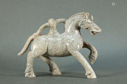 Jade Horse with Rider Figure