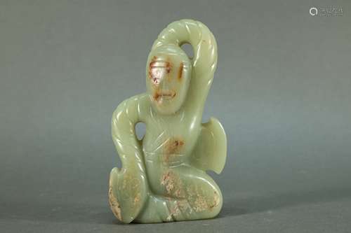 Yellow Jade Dancer Figure