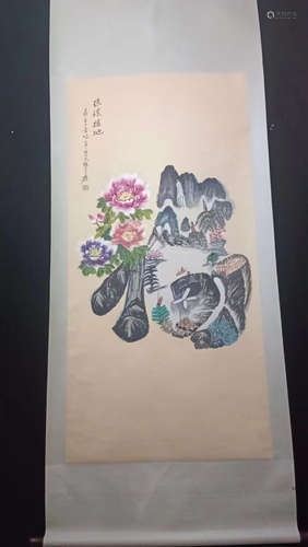 Chinese Flower Painting, Zhang Daqian Mark