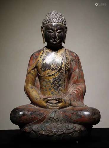 Bluestone Colored Seated Buddha Fgure