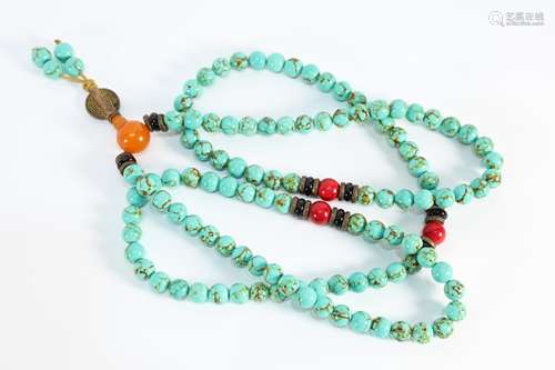 Green Turquoise Bead Necklace