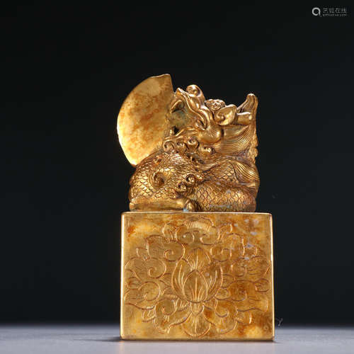 Gilt Bronze Dragon Pattern Seal