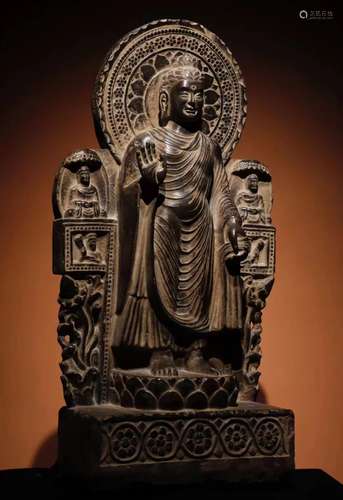 Bluestone Gandhara Buddha Statue