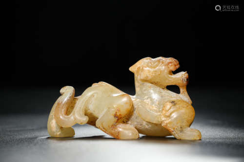 A Jade Pixiu Beast Carving