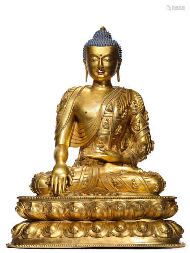 A Tibetan Imperial Sakyamuni Statue