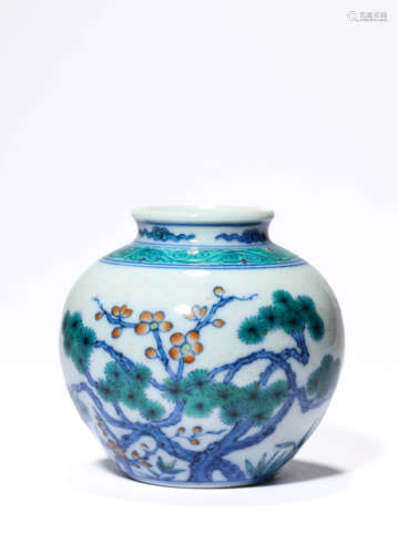 A Porcelain Doucai Jar