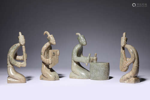 A Set of Jade Figures