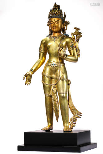 A Tibetan Mala Dynasty Manjushri Statue