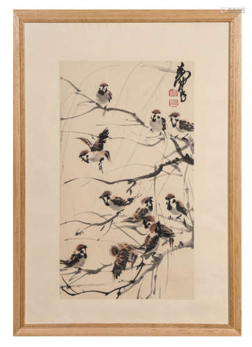 A Chinese Scroll Painting by Huang Zhou