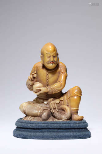 A Soapstone Luohan Statue