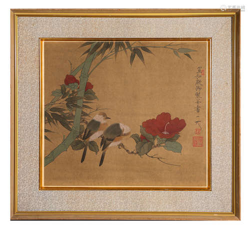 A Chinese Scroll Painting by Song Hui Zong