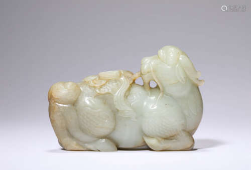 A Jade Qilin Carving