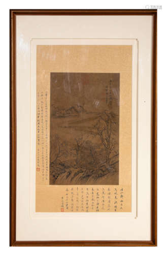 A Chinese Scroll Painting by Wang Hui