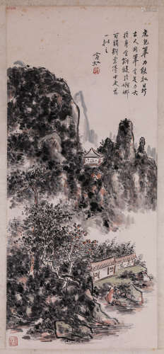 A Chinese Scroll Painting by Huang Bin Hong