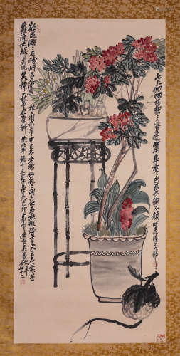 A Chinese Scroll Painting by Wu Chang Shuo