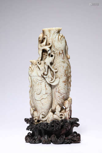 A Jade Carving Vase