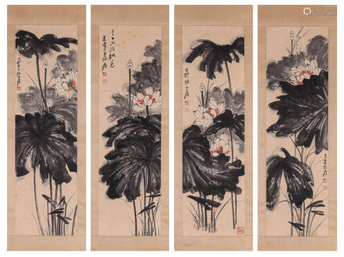 A Chinese Scroll Painting by Zhang  Da Qian