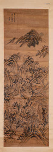 A Chinese Scroll Painting by Wang Shi Min