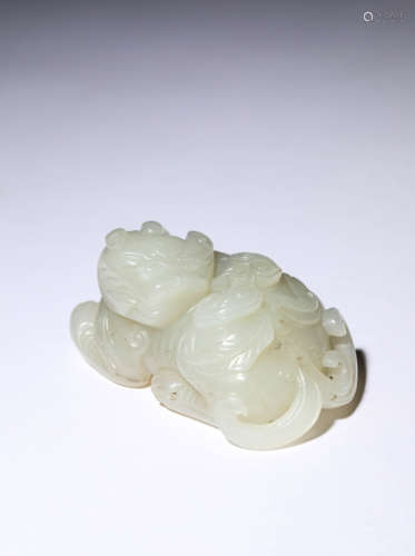 A Jade Qilin Carving