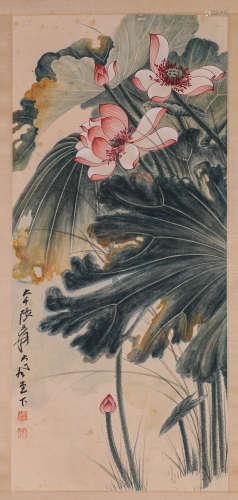 A Chinese Scroll Painting by Zhang Da Qian