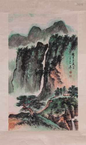 A Chinese Scroll Painting by Xie Zhi Liu