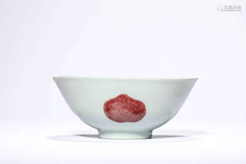 A Porcelain Copper-Red-Glazed Bowl