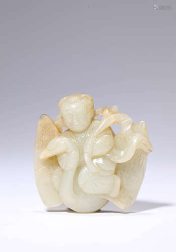 A Jade Child Carving